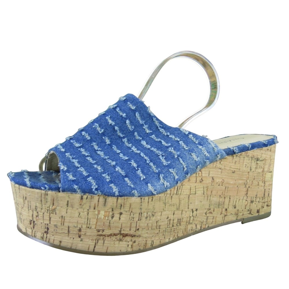 Charles by Charles David Women Slide Blue Denim Sz 8.5 Medium Gently Used 2025